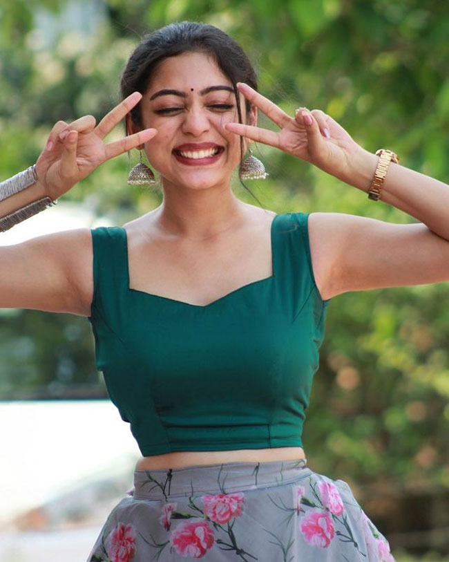 Adorable Pics Of Varsha Bollamma In Colorful Dress